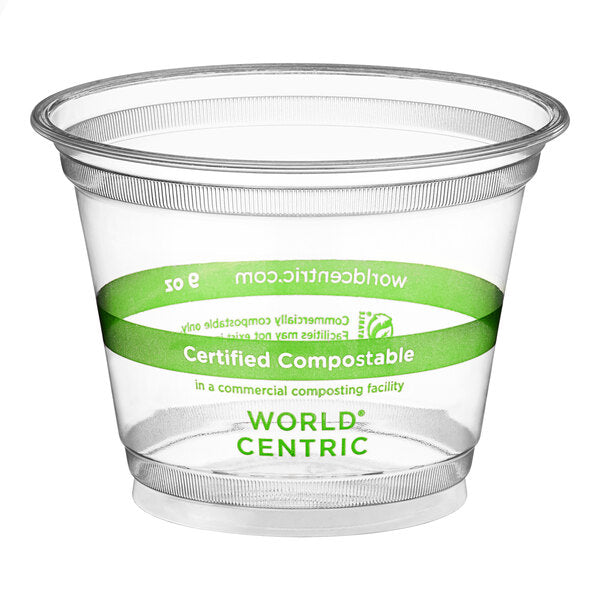 9 oz Compostable Cold Cups 1,000/case – Green Alaska Solutions