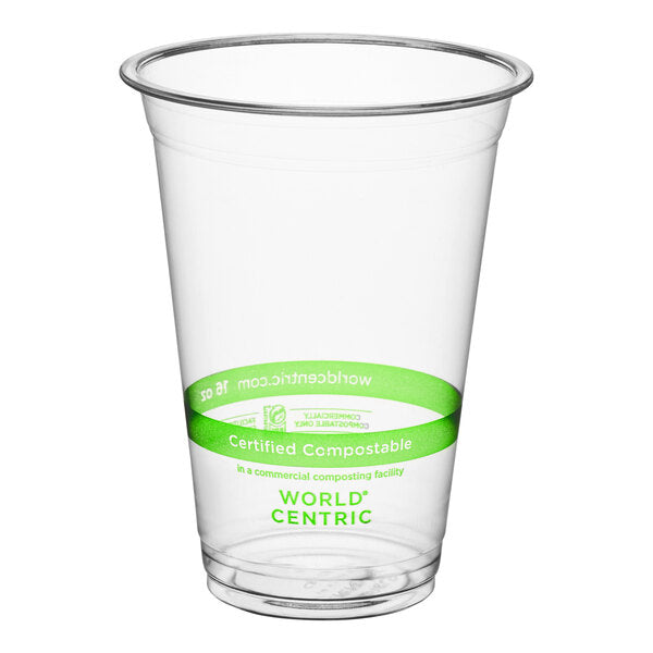 16 oz Compostable Cold Cups 1,000/case