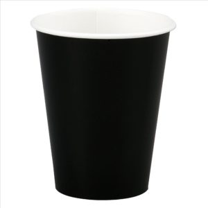 12 oz Solid Black Hot Cups 1,000/case
