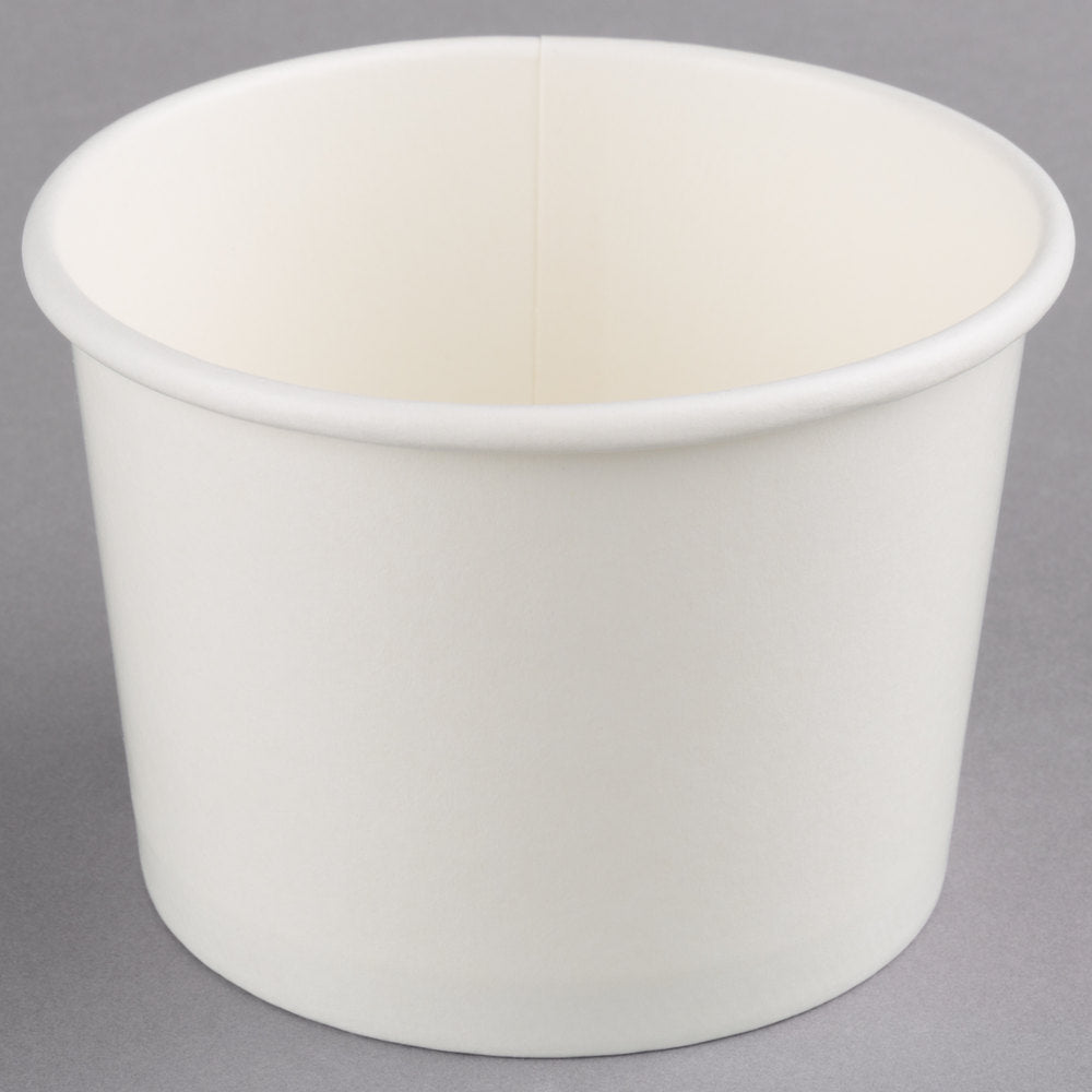 12 oz Eco-Friendly Paper Cold/Hot Food Container (White) 500/case