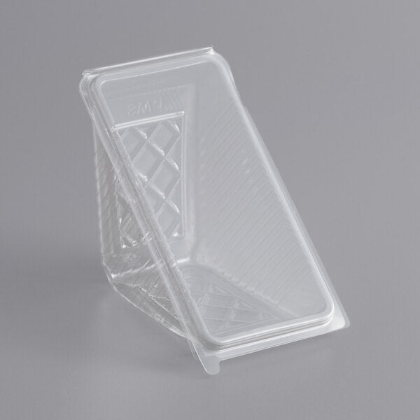 Clear Plastic Hinged Sandwich Wedge 6.63 x 3.56 x 3.52 250/case