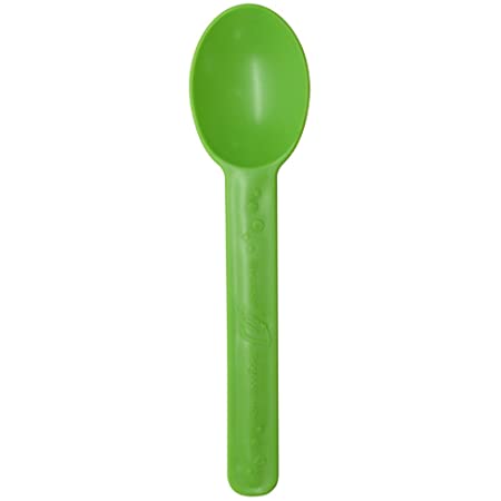Bio Based Colored Spoon, Heavy Weight Green 1,000/case