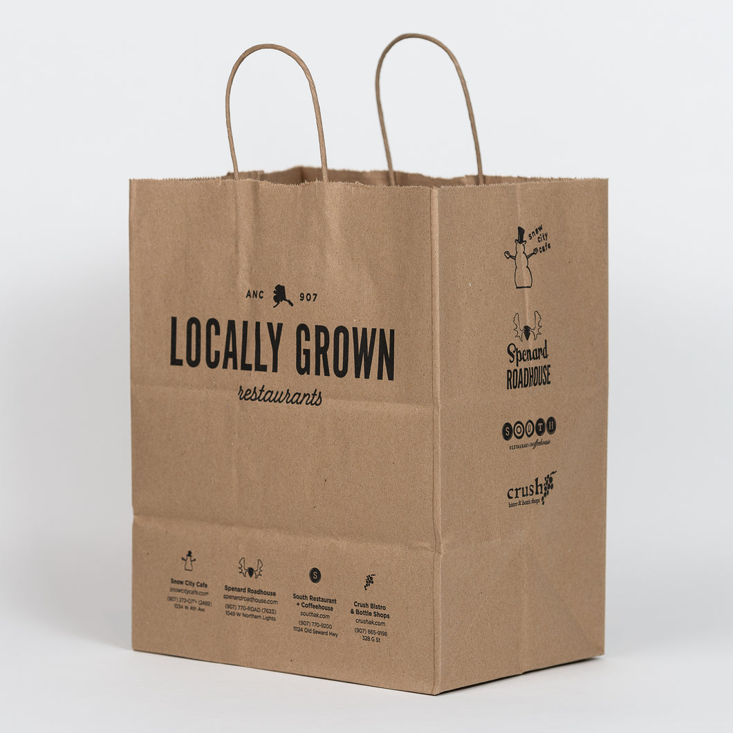 Medium Locally Grown Bag 10 x 7 x 12 250/case