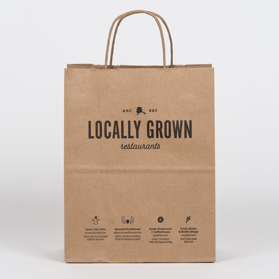 Small Locally Grown Bag 8 x 4.75 x 10.25 250/case