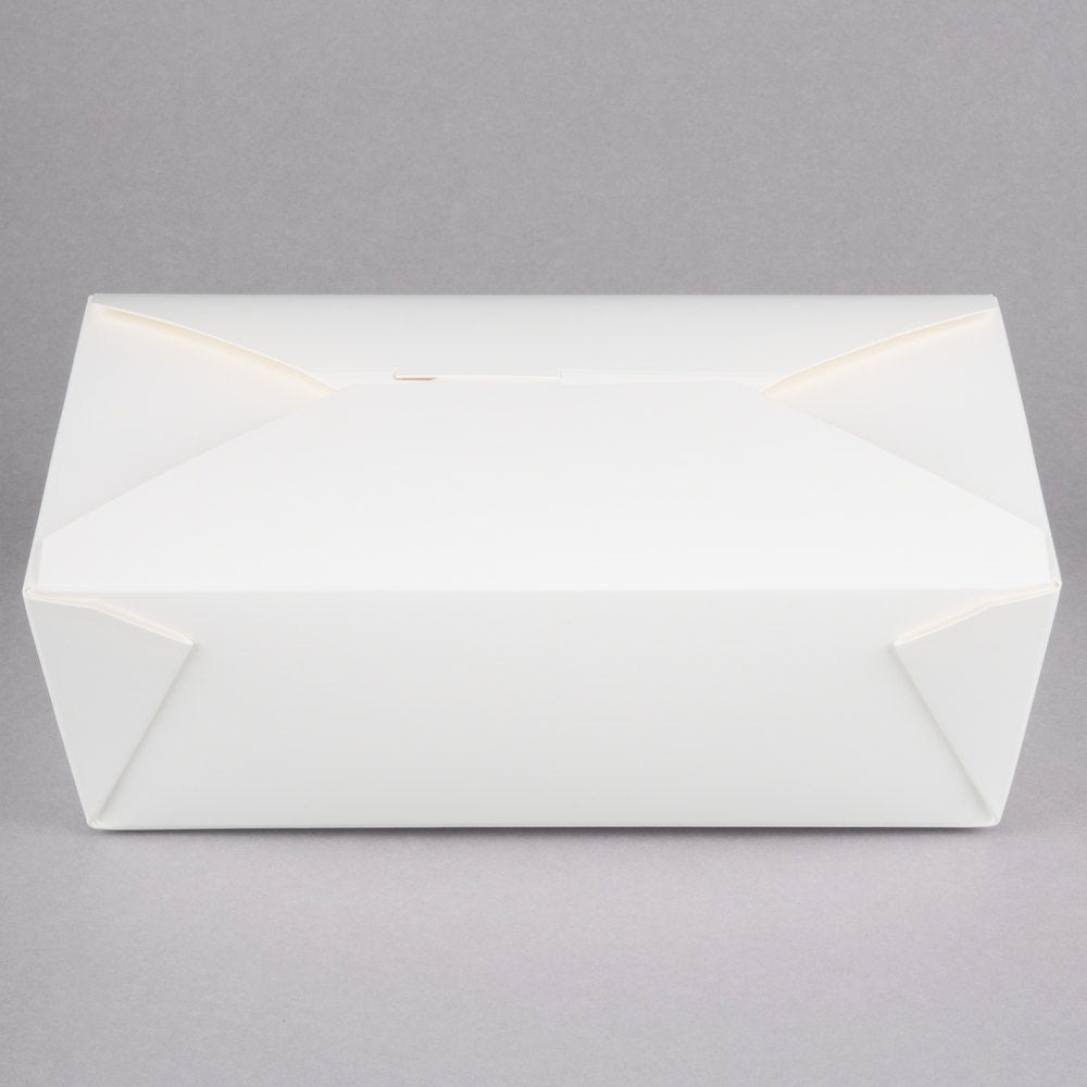 #3 Paper Food Container 7.8x5.5x2.4 White Box 200/case